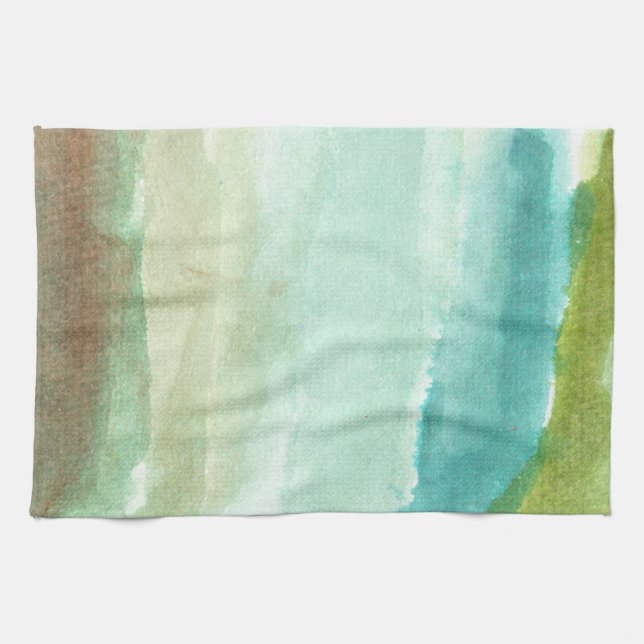 water color painted abstract towel (Horizontal)