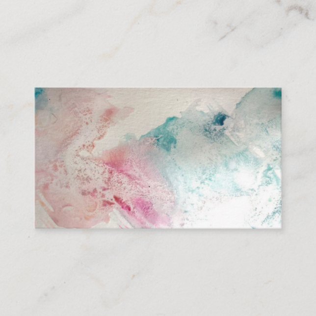 Water Color Painted Natural Texture Business Card (Front)