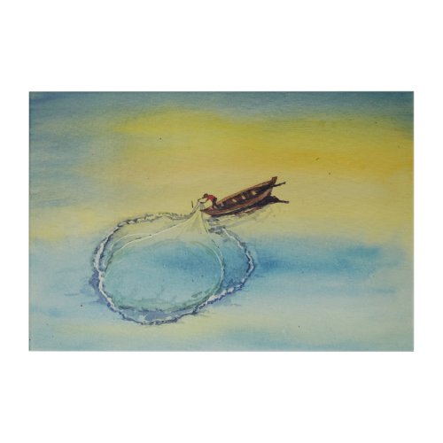 water color Painting Acrylic Print