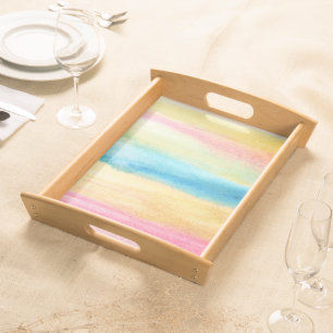 water color painting serving tray
