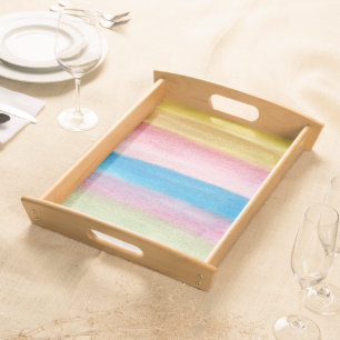 water color painting serving tray
