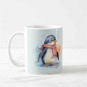 Water Color Penguin Mug Design