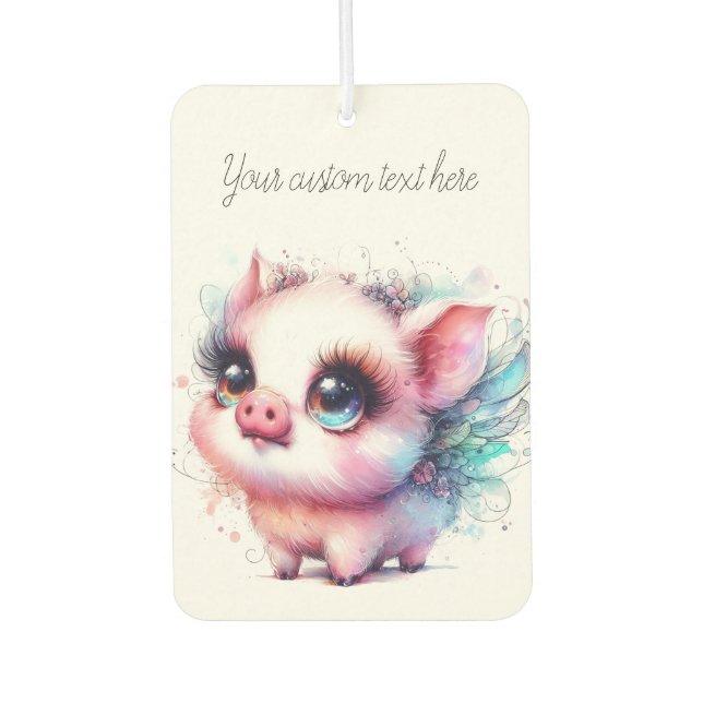 Water Color Pig Air Freshener (Front)