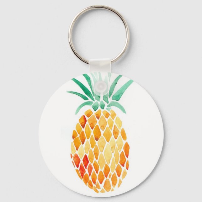 Water- Color Pineapple Keychain (Front)