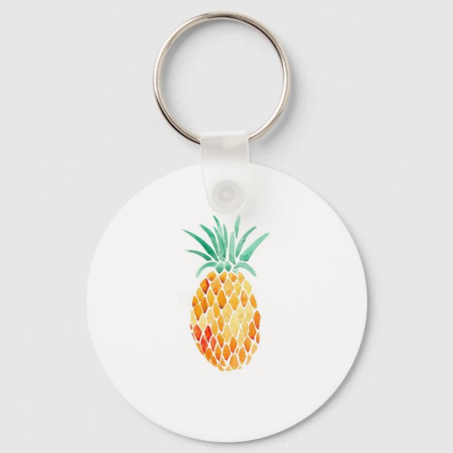 Water- Color Pineapple Keychain (Front)