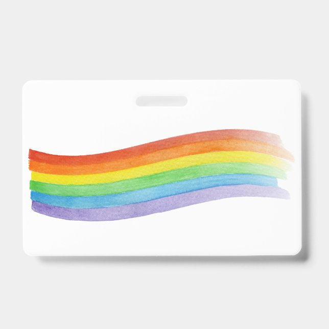 Water Color Rainbow Badge (Front)