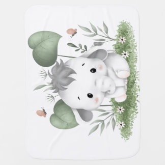 Water Color Safari Elephant in Baby design Baby Blanket