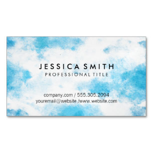 Water Color Sky Business Card Magnet