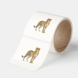 water color sticker cheetah