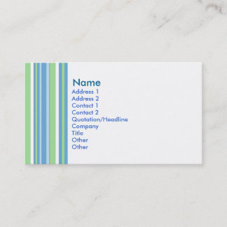 Water Color Striped Business Card