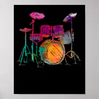 Personalized Drummer Wall Sign  Custom Metal Art Drummer Name Sign