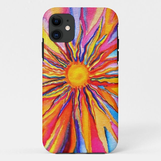 Water Color Sun Iphone Case (Back)