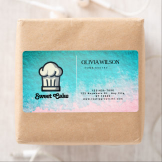  Water Color Surface Pink Single Side Logo Label