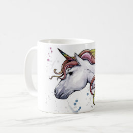 Water Color Unicorn Coffee Mug