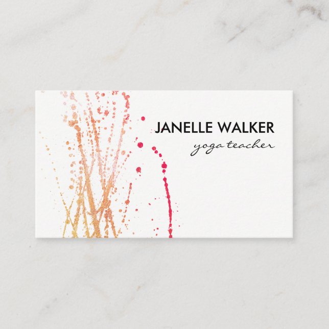 Water Color Vibrant Expressive Business Card (Front)