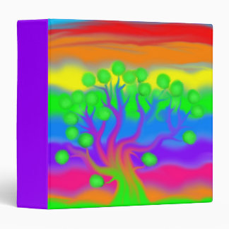 Water Colors Tree Art 3-Ring Binder