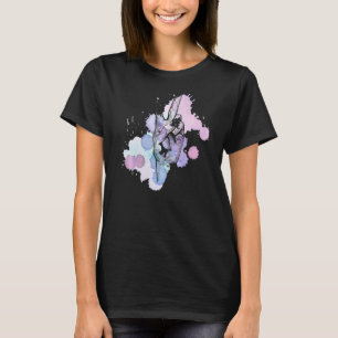 Water Colors Women Peace Hand Sign Peace T-Shirt