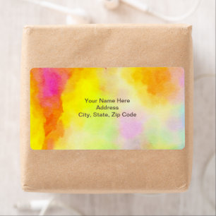 Water Colors Yellow Labels