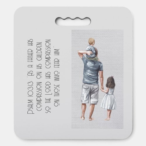 Water colour Dad and children Quote illustration Seat Cushion
