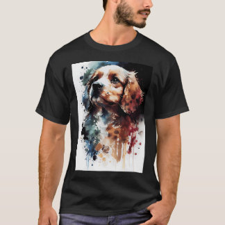 water colour dog cute art T-Shirt
