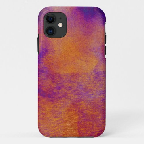 Water colour red yellow blue purple graphic art iPhone 11 case