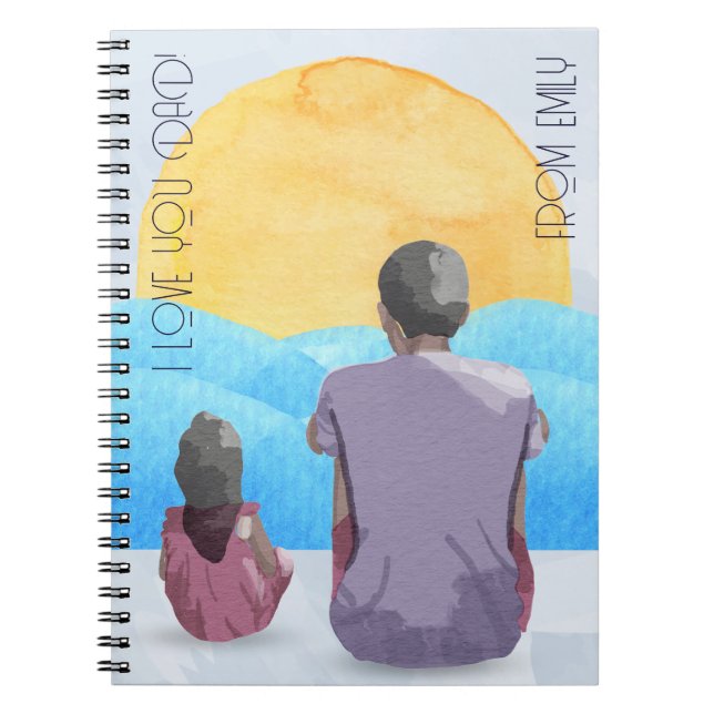 Water colour Sea view for Dad Notebook (Front)