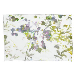 Water colour style romantic flower floral design pillowcase