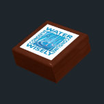 Water Conservation Gift Box<br><div class="desc">WATER CONSERVATION. For those who care about the consumption and conservation of our water resources, about the Earth’s environment, sustainability and about the future of the planet. Design features rain drops in hues of blue and white and says: Conserve Water - Consume Wisely. Great for those who use xeriscaping in...</div>