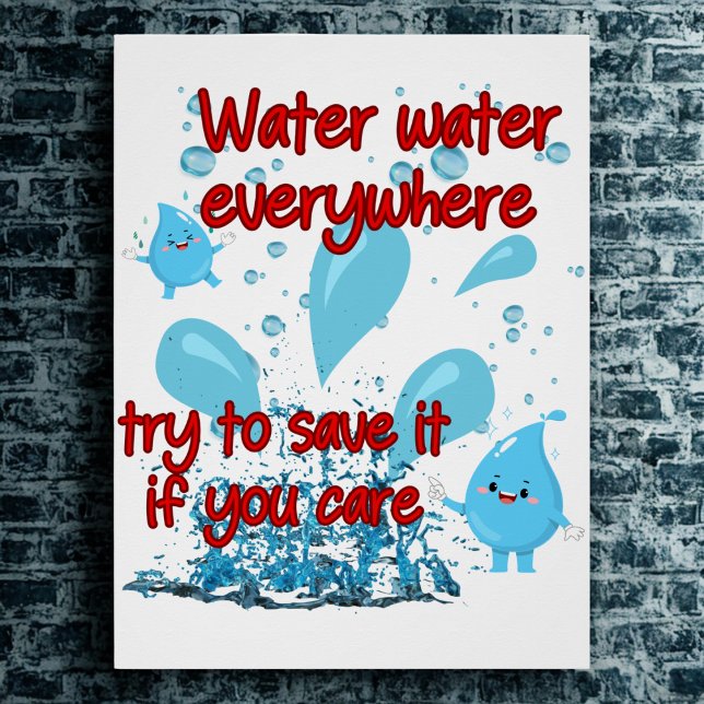 Water Conservation Glossy Poster (Creator Uploaded)