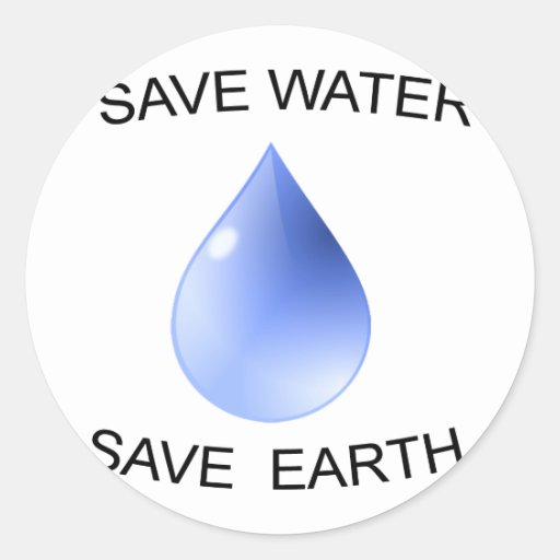 Water Conservation products! Classic Round Sticker | Zazzle