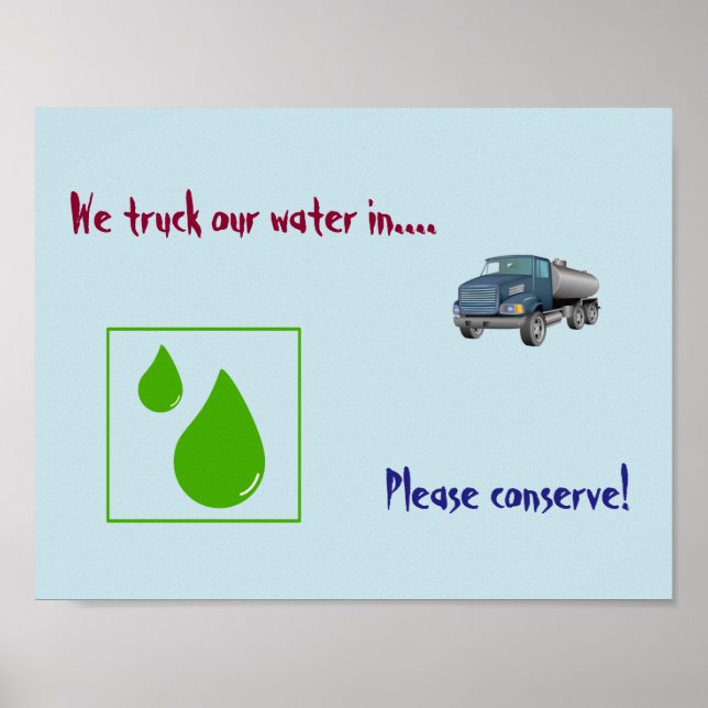 Water conservation sign (Front)