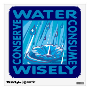 Water Conservation Wall Sticker