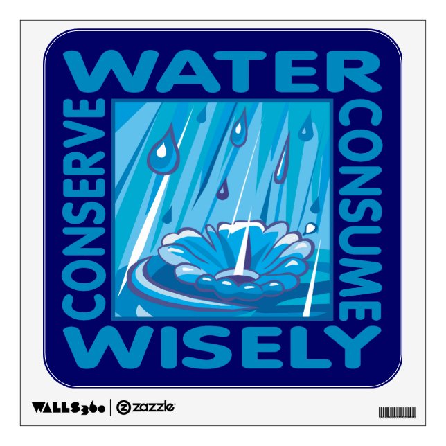 Water Conservation Wall Sticker (Front)