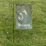 Water-Covered Rock Slab Garden Flag