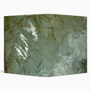 Water-Covered Rock Slab Nature Photo 3 Ring Binder