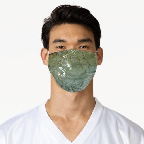 Water_Covered Rock Slab Nature Photo Adult Cloth Face Mask