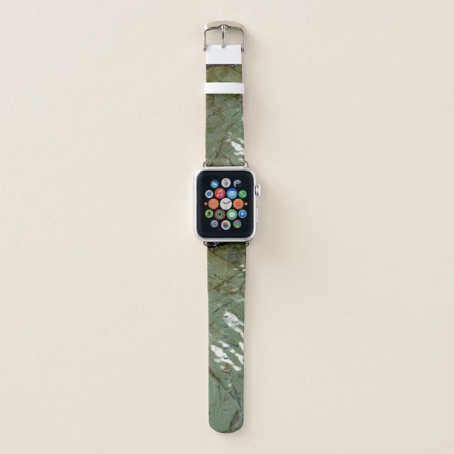 Water-Covered Rock Slab Nature Photo Apple Watch Band (Front)
