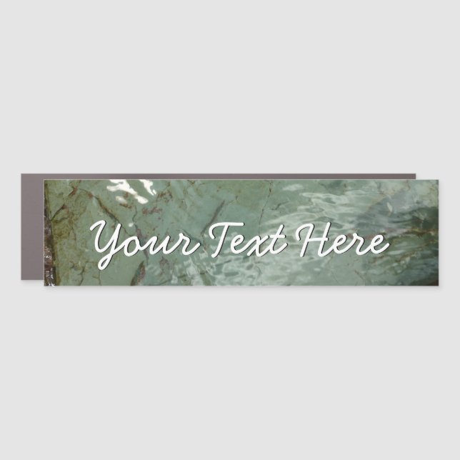 Water-Covered Rock Slab Nature Photo Car Magnet (Front)
