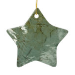 Water-Covered Rock Slab Nature Photo Ceramic Ornament