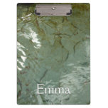 Water-Covered Rock Slab Nature Photo Clipboard