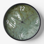 Water-Covered Rock Slab Nature Photo Clock