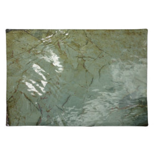 Water-Covered Rock Slab Nature Photo Cloth Placemat