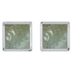 Water-Covered Rock Slab Nature Photo Cufflinks
