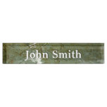 Water-Covered Rock Slab Nature Photo Desk Name Plate