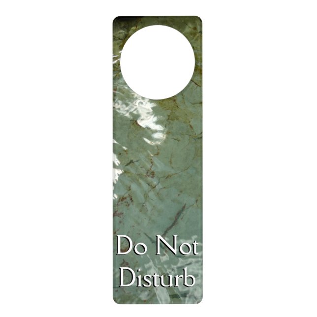 Water-Covered Rock Slab Nature Photo Door Hanger (Front)