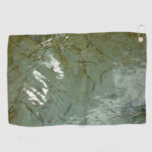 Water-Covered Rock Slab Nature Photo Golf Towel