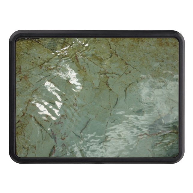 Water-Covered Rock Slab Nature Photo Hitch Cover (Front)