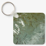 Water-Covered Rock Slab Nature Photo Keychain