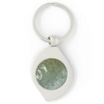 Water-Covered Rock Slab Nature Photo Keychain