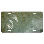 Water-Covered Rock Slab Nature Photo License Plate